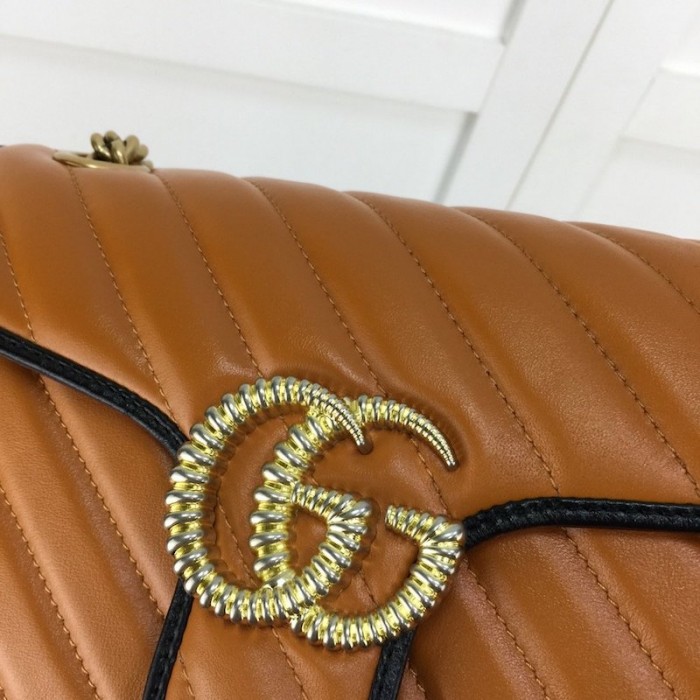 G*u*i gg marmont small matelassé shoulder bag tan
