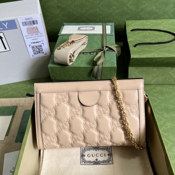 G*u*i gg matelassé leather shoulder bag beige ‎702200