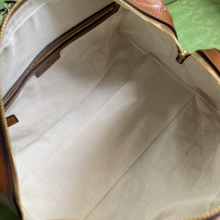 G*u*i gg matelassé leather top handle bag brown 702242
