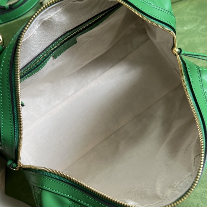 G*u*i gg matelassé leather top handle bag green 702242