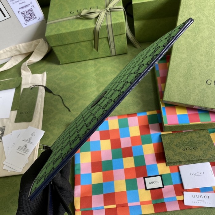 G*u*i gg multicolour pouch green 657581