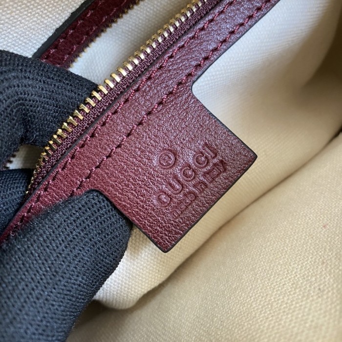 G*u*i horsebit 1955 small bag burgundy gg canvas