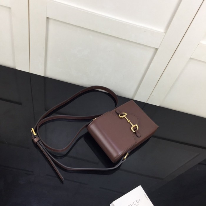 G*u*i horsebit 1955 mini bag brown
