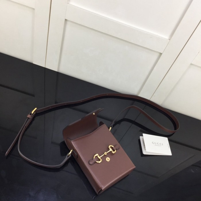 G*u*i horsebit 1955 mini bag brown