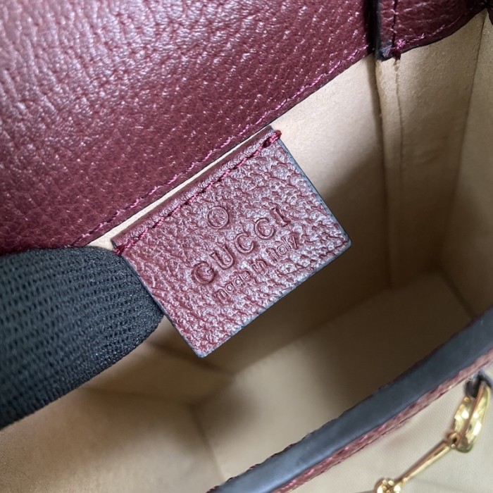 G*u*i horsebit 1955 mini bag burgundy gg canvas 625615