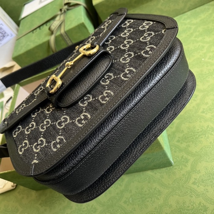G*u*i horsebit 1955 shoulder bag 602204 black
