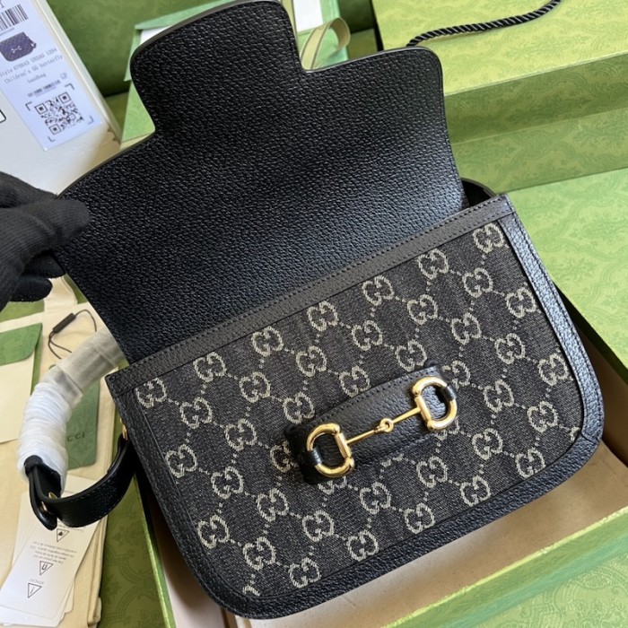 G*u*i horsebit 1955 shoulder bag 602204 black