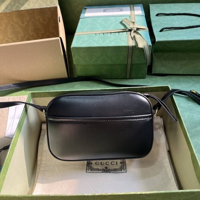 G*u*i horsebit 1955 small shoulder bag black leather ‎760196