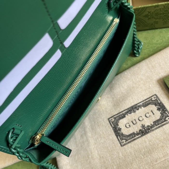 G*u*i horsebit 1955 wallet with chain 621892 green