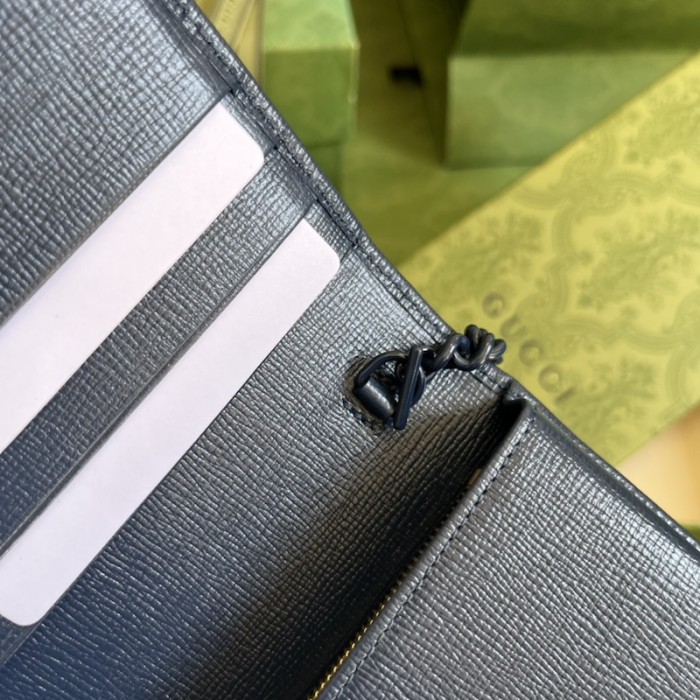 G*u*i horsebit 1955 wallet with chain 621892 navy