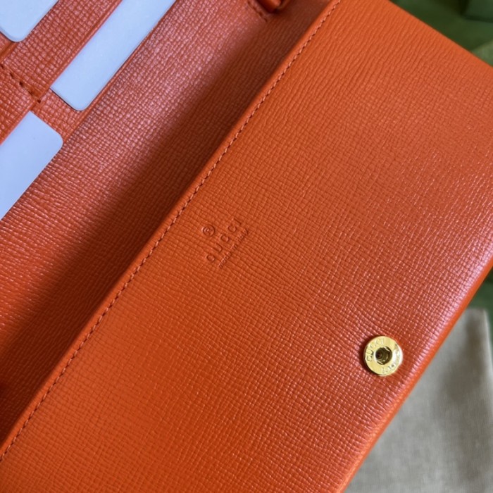 G*u*i horsebit 1955 wallet with chain 621892 orange