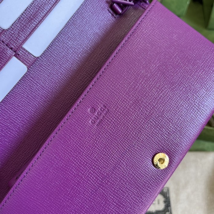 G*u*i horsebit 1955 wallet with chain ‎621892 purple
