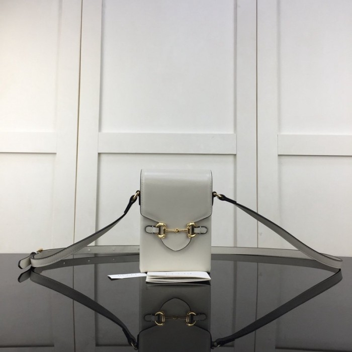G*u*i horsebit 1955 mini bag white