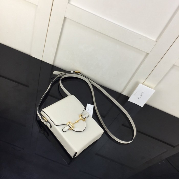 G*u*i horsebit 1955 mini bag white