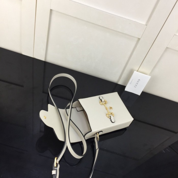 G*u*i horsebit 1955 mini bag white