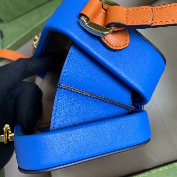 G*u*i interlocking g mini bag blue 658230
