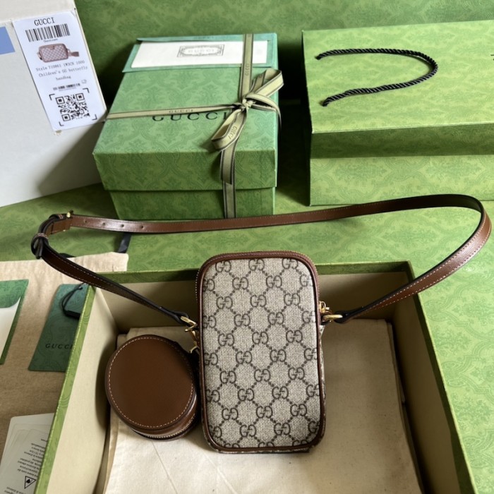 G*u*i mini bag with interlocking g 700959 brown