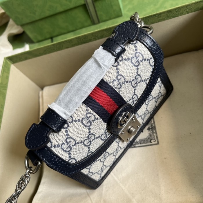 G*u*i ophidia gg mini shoulder bag 696180 blue
