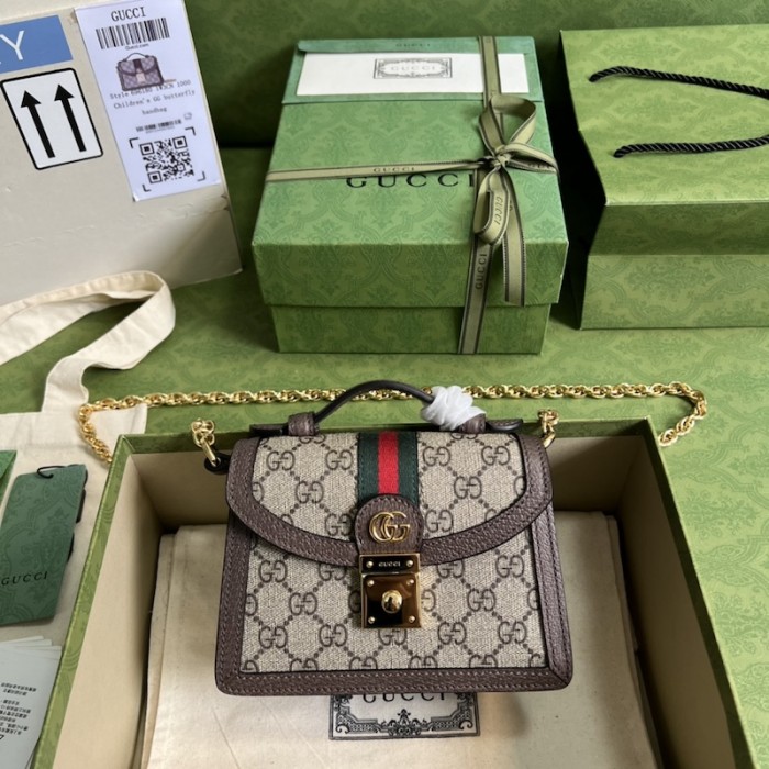 G*u*i ophidia gg mini shoulder bag ‎696180 brown
