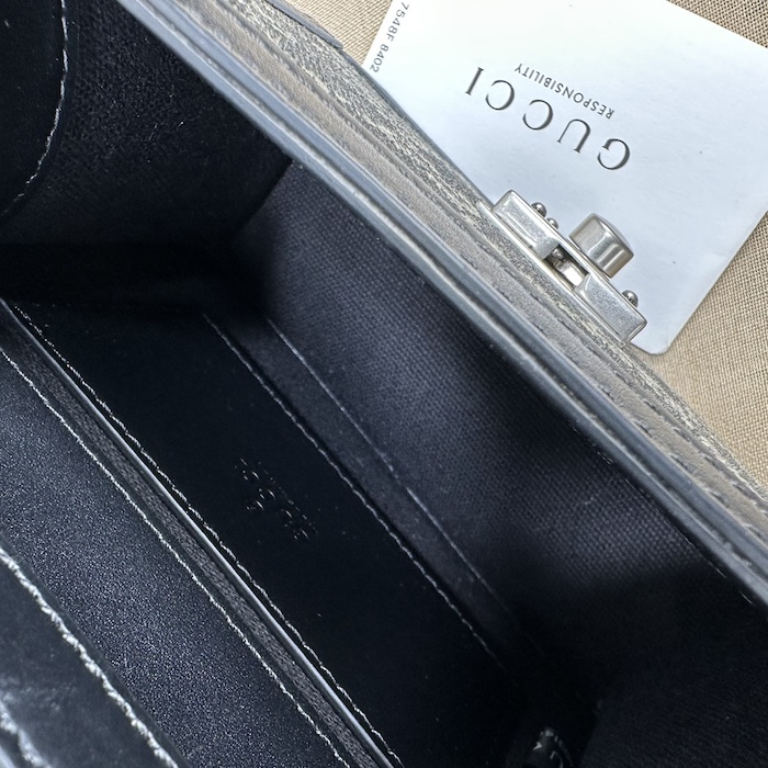 G*u*i ophidia gg mini shoulder bag black gg denim 696180