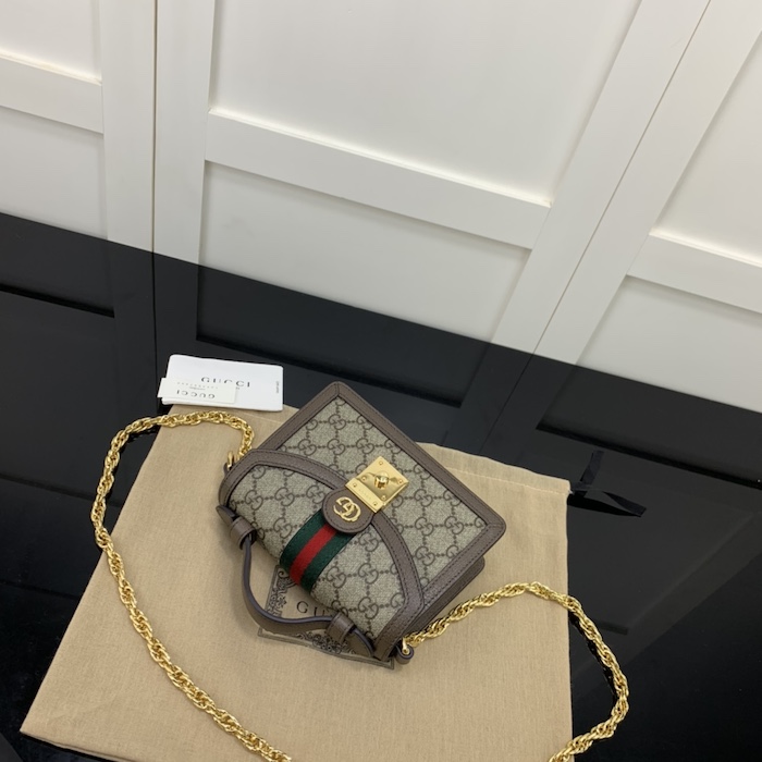 g*u*i ophidia gg mini shoulder bag brown gg Sup*e canvas 696180