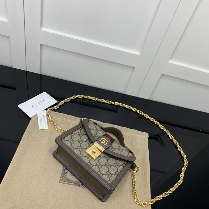 g*u*i ophidia gg mini shoulder bag brown gg Sup*e canvas 696180