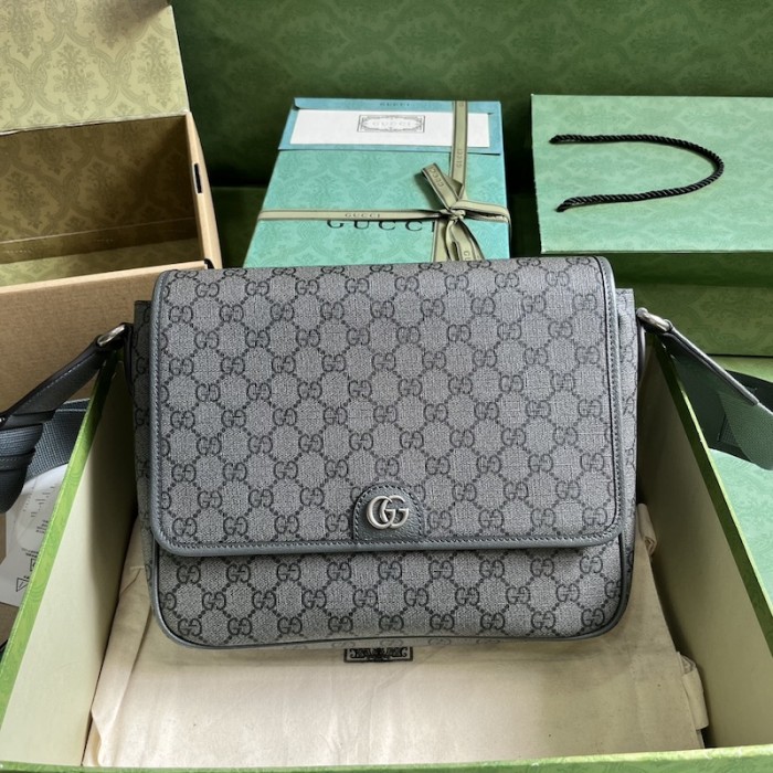 G*u*i ophidia medium messenger bag grey ‎761741