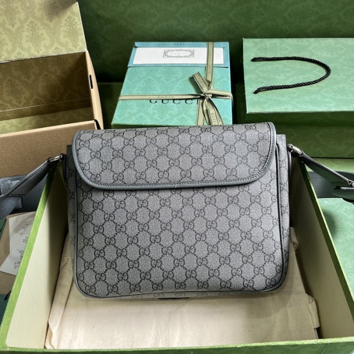 G*u*i ophidia medium messenger bag grey 761741