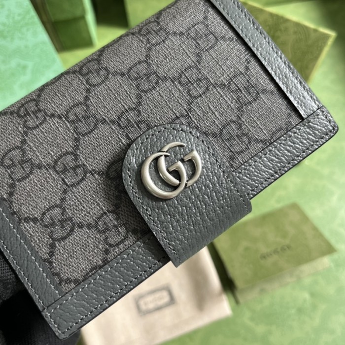 G*u*i ophidia passport case 732755 grey