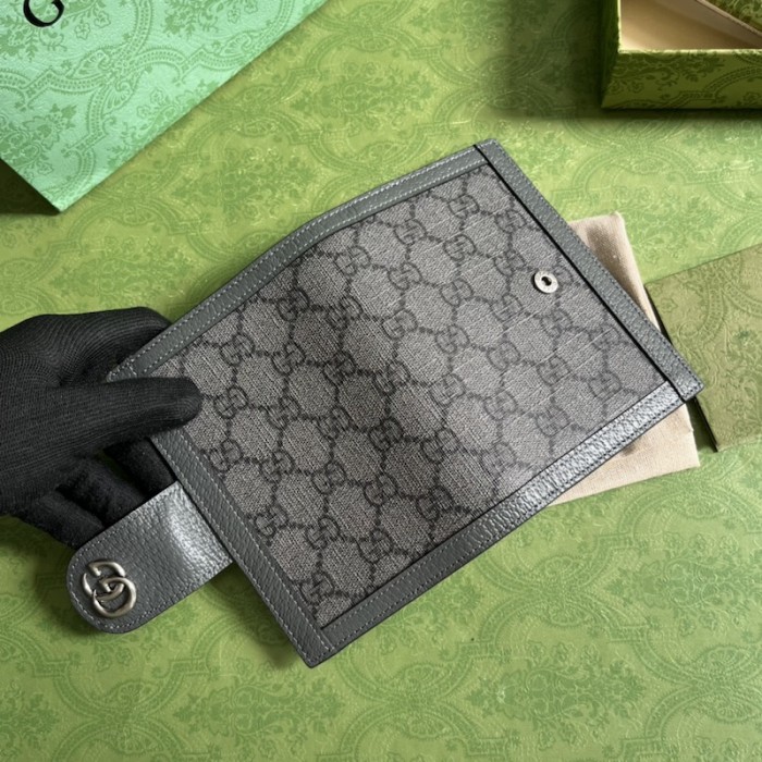 G*u*i ophidia passport case 732755 grey