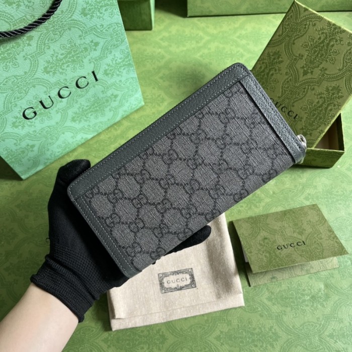 G*u*i ophidia zip around wallet 706844 grey