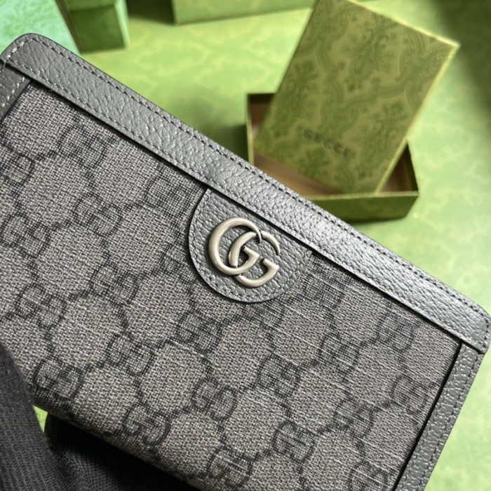 G*u*i ophidia zip around wallet 706844 grey