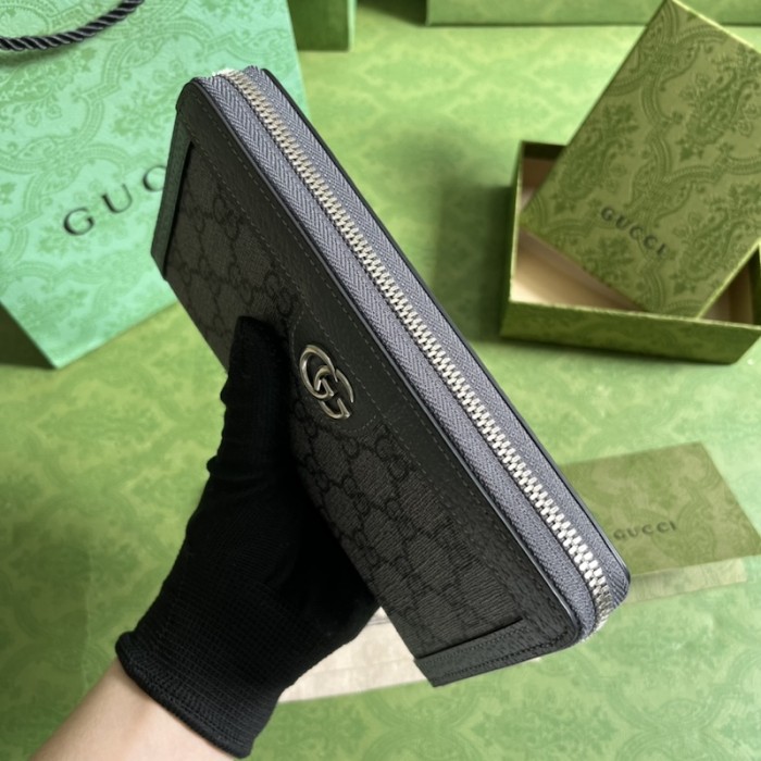 G*u*i ophidia zip around wallet 706844 grey