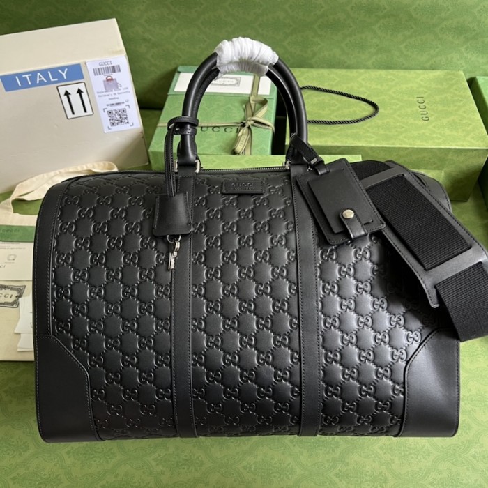 G*u*i signature duffle bag black 406380