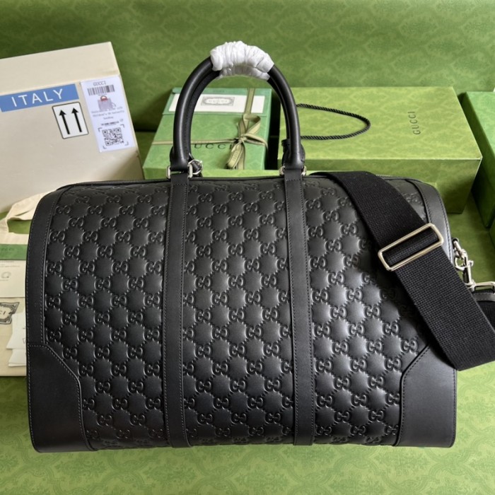 G*u*i signature duffle bag black 406380