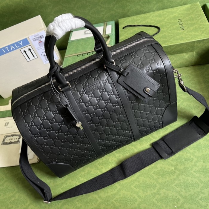 G*u*i signature duffle bag black 406380