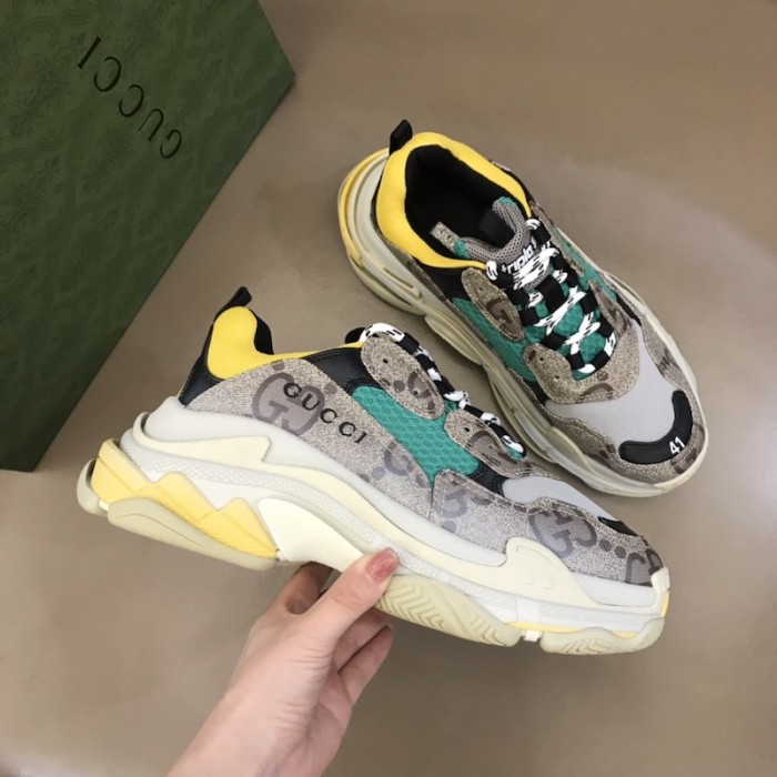 g*u*i x Ba*len*cia*ga the hacker project triple s sneaker yellow
