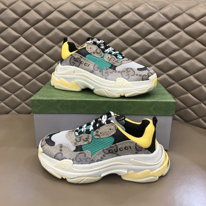 g*u*i x Ba*len*cia*ga the hacker project triple s sneaker yellow