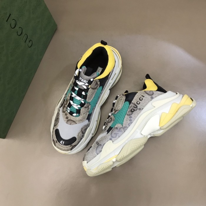 g*u*i x Ba*len*cia*ga the hacker project triple s sneaker yellow