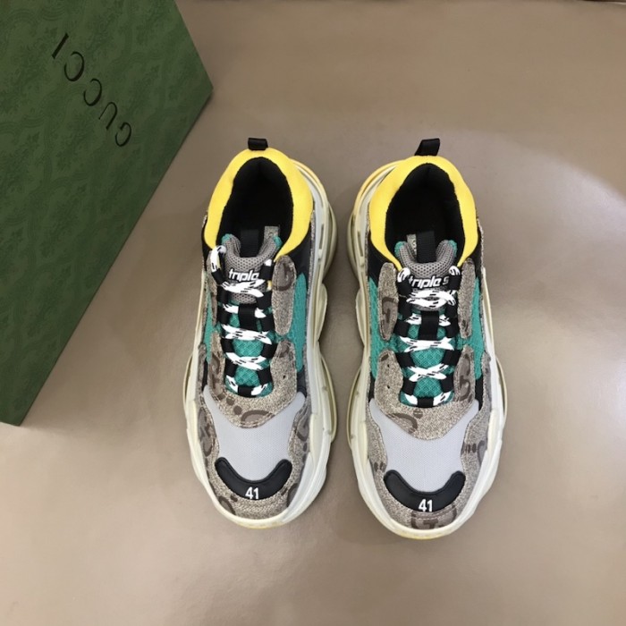 g*u*i x Ba*len*cia*ga the hacker project triple s sneaker yellow