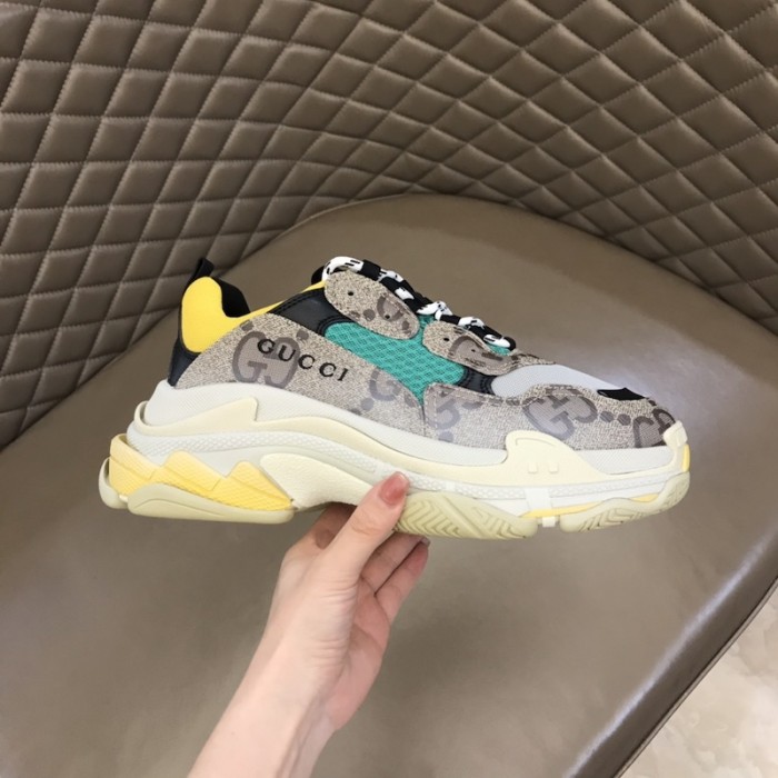 g*u*i x Ba*len*cia*ga the hacker project triple s sneaker yellow