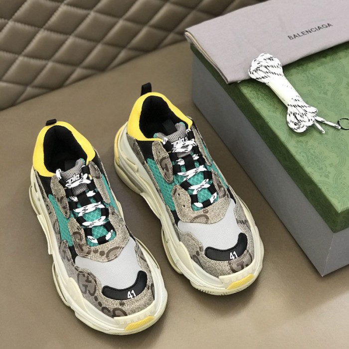 g*u*i x Ba*len*cia*ga the hacker project triple s sneaker yellow