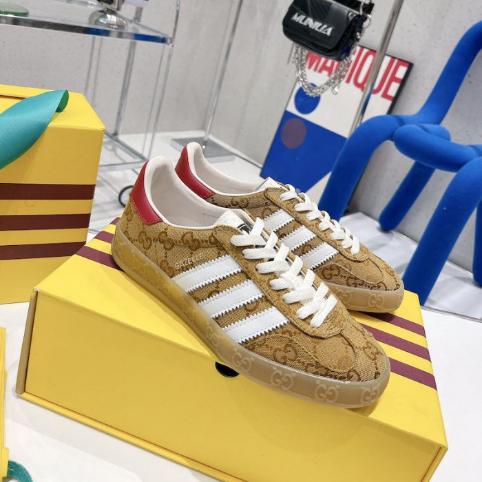 Ad*s x g*u*i gazelle sneaker canvas