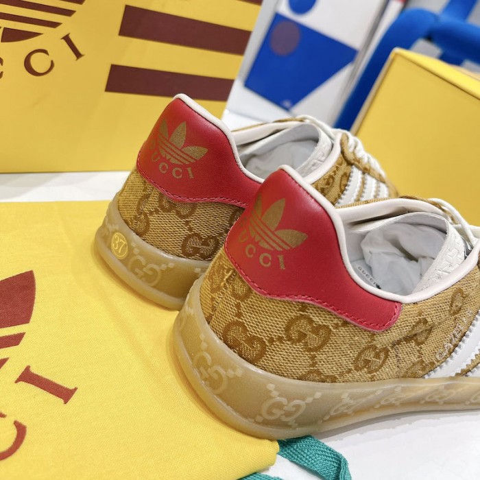 Ad*s x g*u*i gazelle sneaker canvas