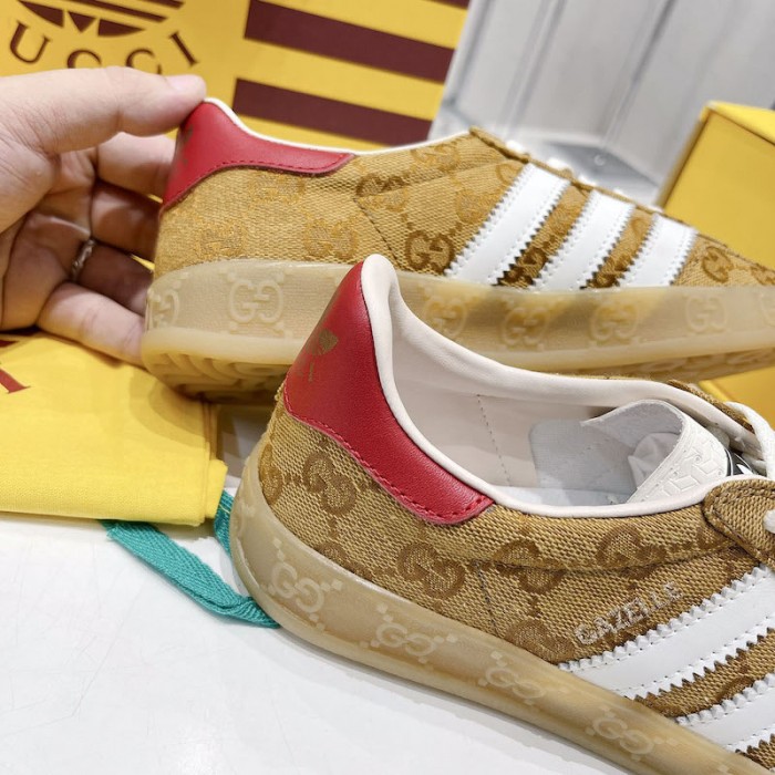 Ad*s x g*u*i gazelle sneaker canvas