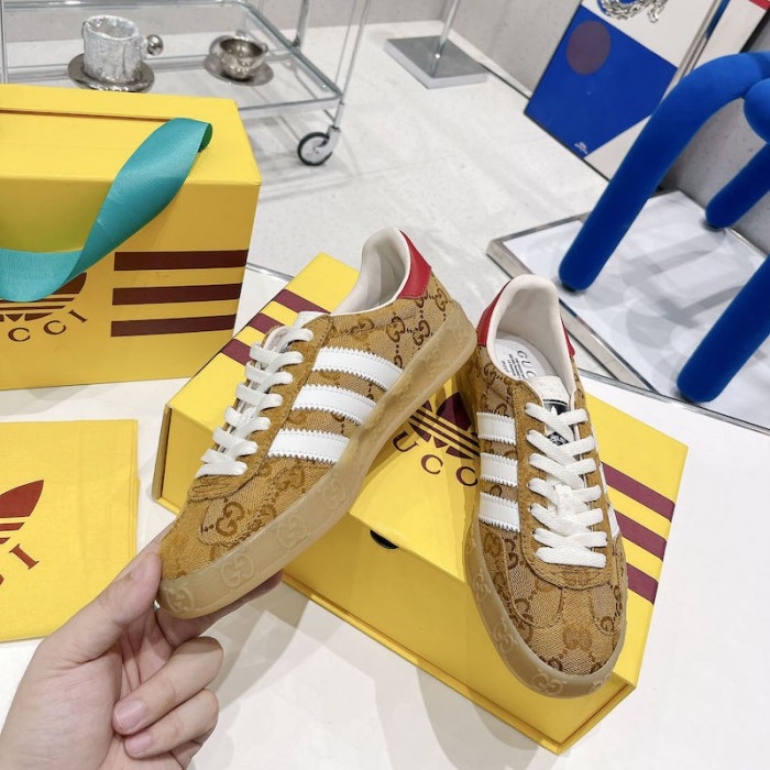 Ad*s x g*u*i gazelle sneaker canvas