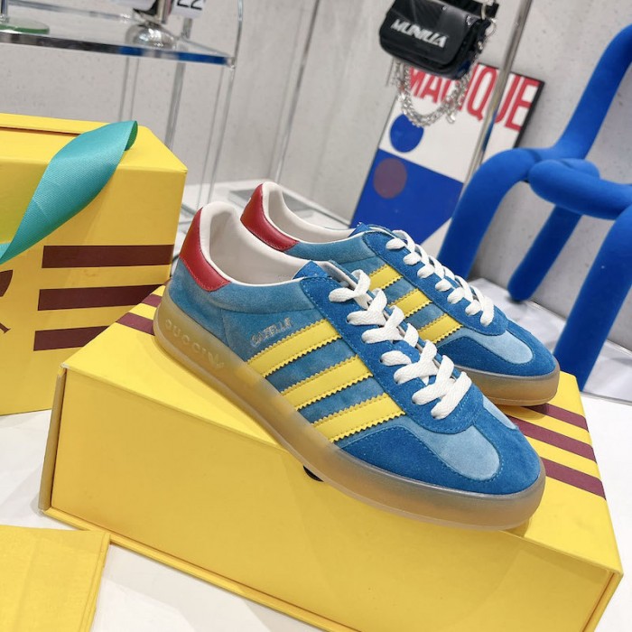 Ad*s x g*u*i gazelle sneaker blue