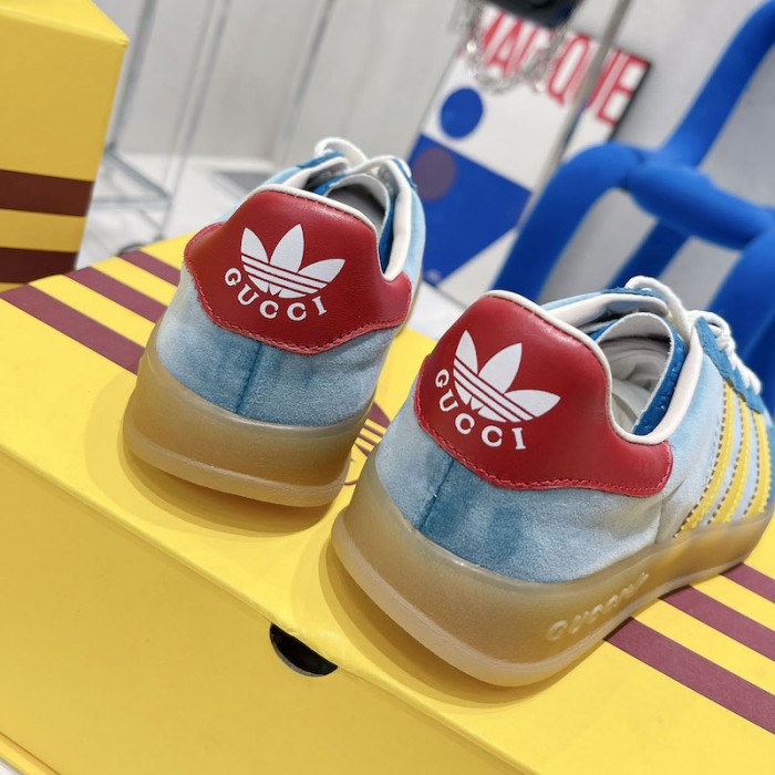 Ad*s x g*u*i gazelle sneaker blue