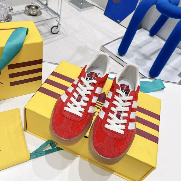 Ad*s x g*u*i gazelle sneaker red