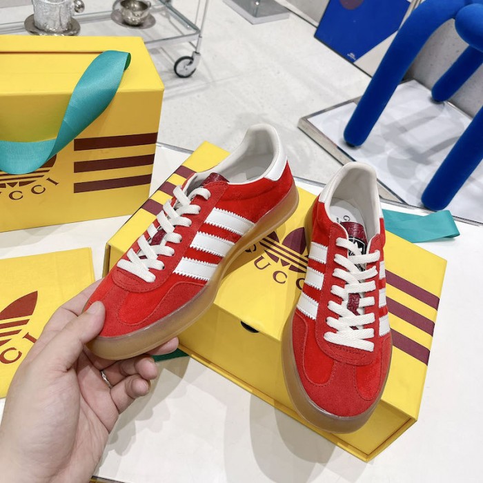 Ad*s x g*u*i gazelle sneaker red